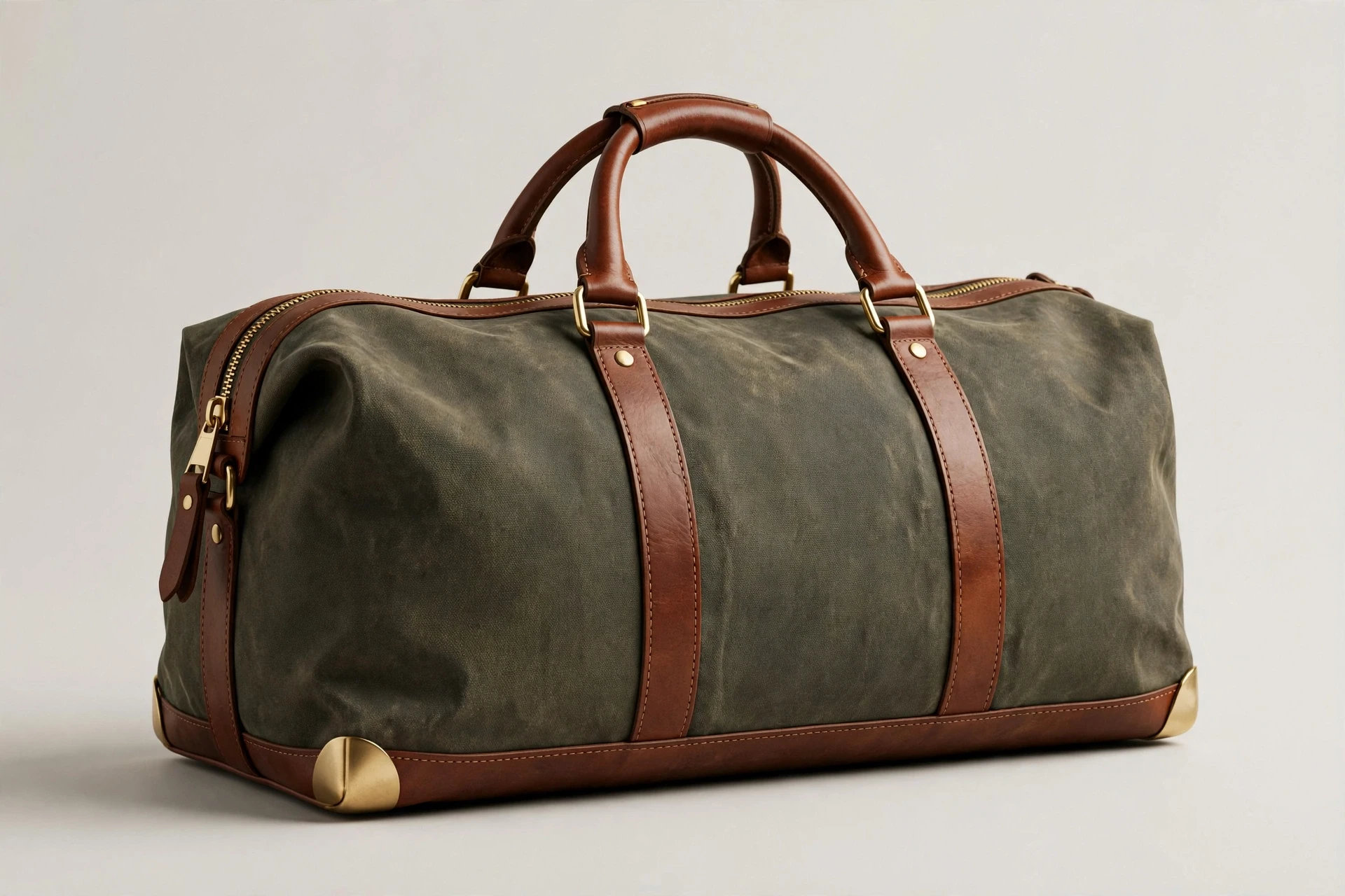 Rugged Canvas & Leather Weekend Duffel